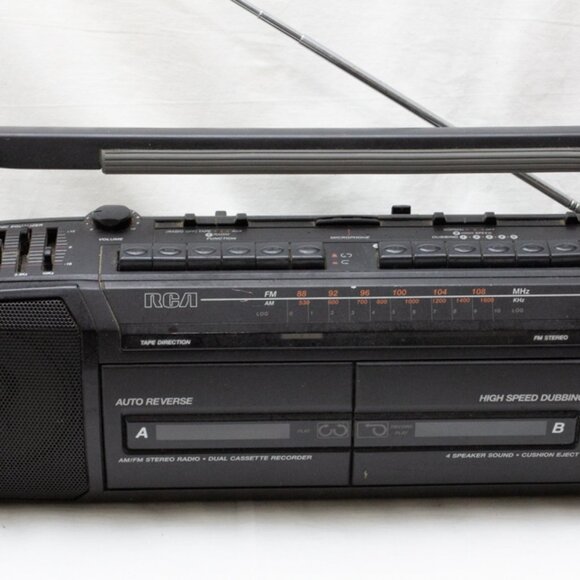 Vgt 90's RCA Boombox Dual Cassette Player Stereo 5 Band Equalizer AM FM Radio - Picture 3 of 11